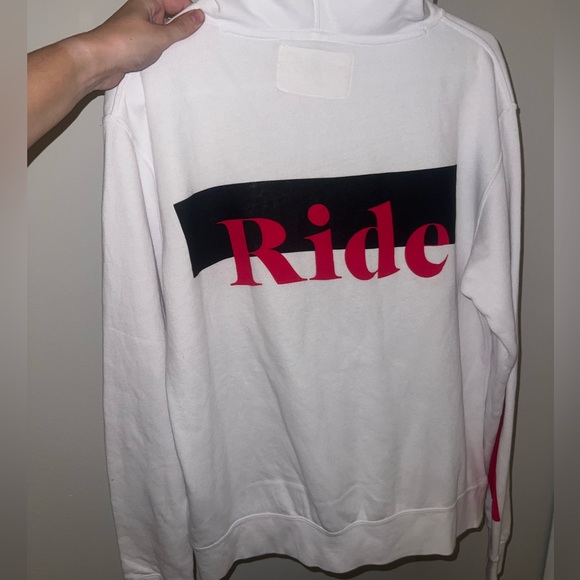 Peloton Men's White Hoodie - Picture 2 of 2